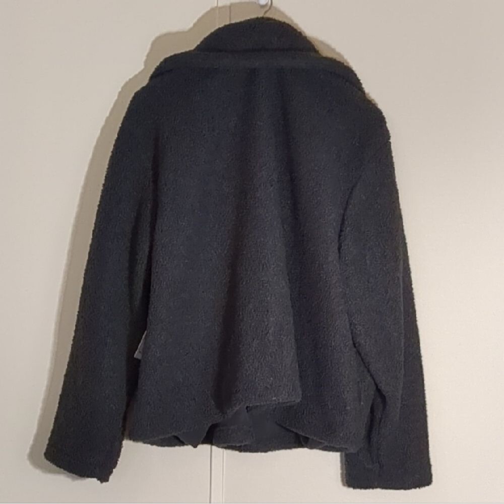 Time and Tru Charcoal Teddy Jacket Plus Size 2XL - Picture 6 of 7